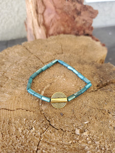 Single Teal Shell Bracelet