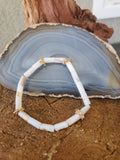 Single White Shell & Gold Bracelet