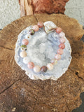 Single Pink Stone & Shell Bracelet