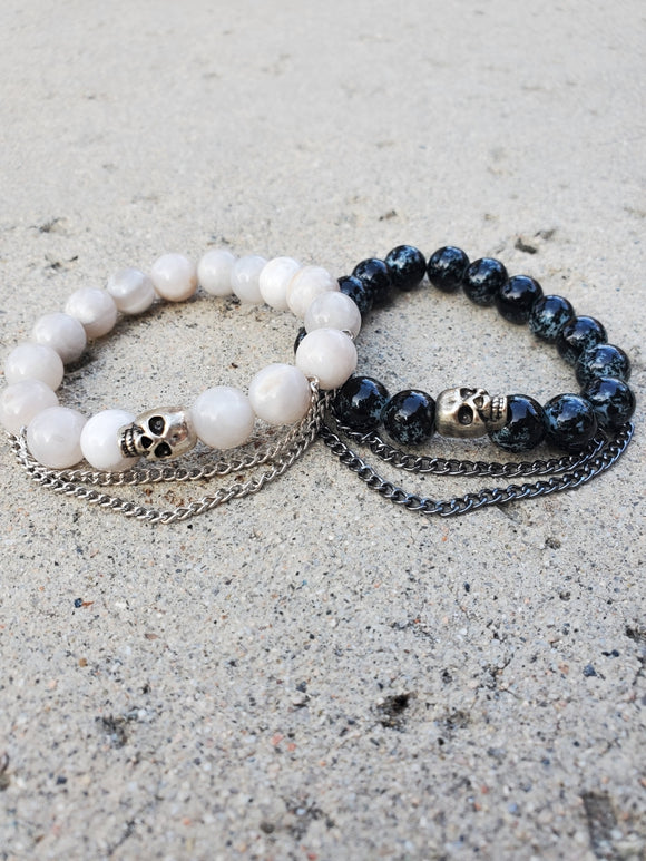 Skull Bracelet 2-piece Stack